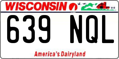 WI license plate 639NQL