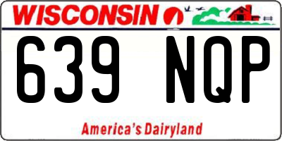 WI license plate 639NQP