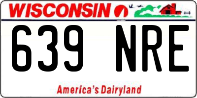 WI license plate 639NRE