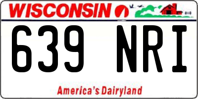 WI license plate 639NRI