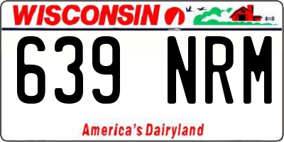 WI license plate 639NRM