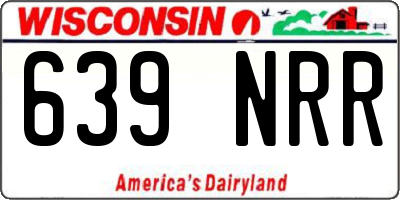 WI license plate 639NRR