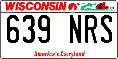WI license plate 639NRS