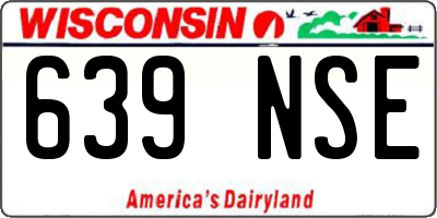 WI license plate 639NSE