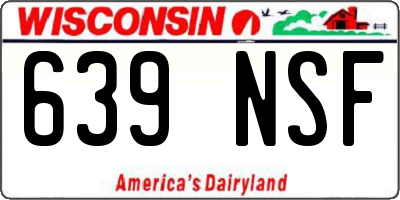 WI license plate 639NSF