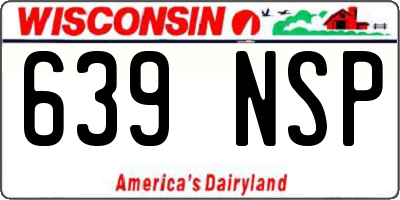WI license plate 639NSP