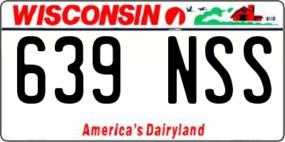 WI license plate 639NSS