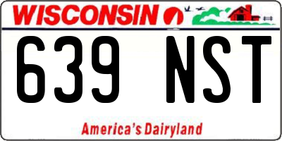 WI license plate 639NST