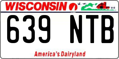 WI license plate 639NTB