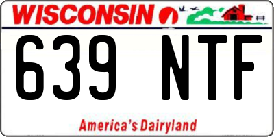 WI license plate 639NTF