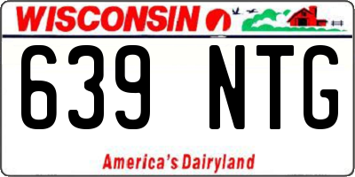 WI license plate 639NTG