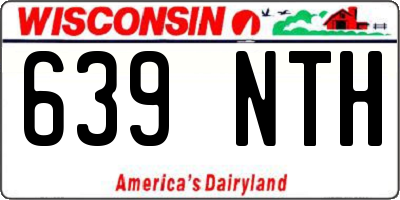 WI license plate 639NTH