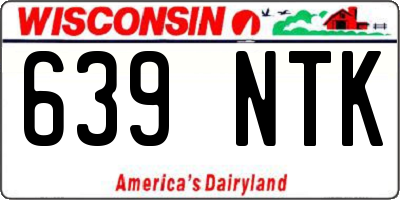 WI license plate 639NTK