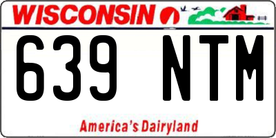 WI license plate 639NTM