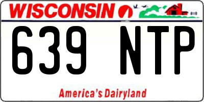 WI license plate 639NTP