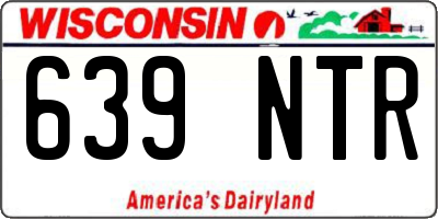 WI license plate 639NTR