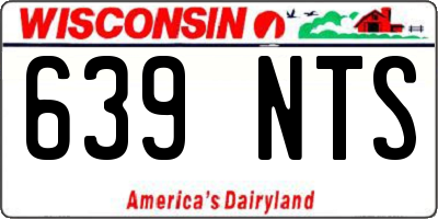 WI license plate 639NTS