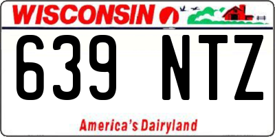 WI license plate 639NTZ