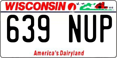 WI license plate 639NUP