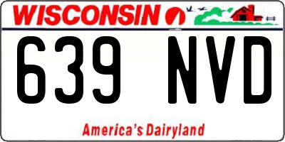 WI license plate 639NVD