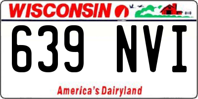 WI license plate 639NVI