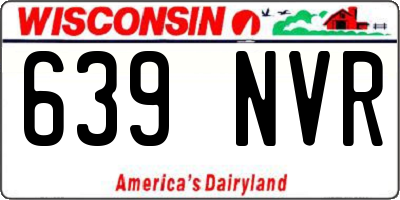 WI license plate 639NVR