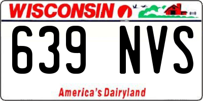 WI license plate 639NVS