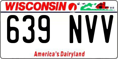 WI license plate 639NVV