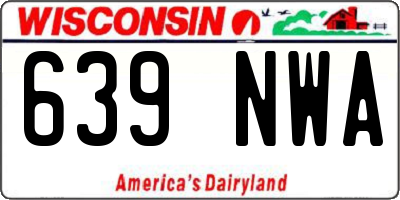 WI license plate 639NWA