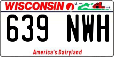 WI license plate 639NWH