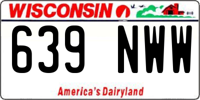 WI license plate 639NWW