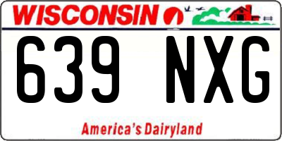 WI license plate 639NXG