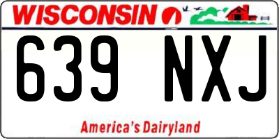 WI license plate 639NXJ