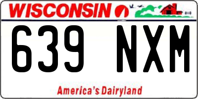 WI license plate 639NXM