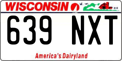 WI license plate 639NXT