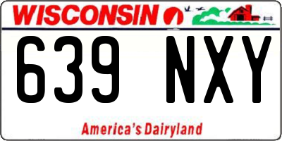 WI license plate 639NXY