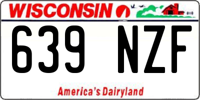 WI license plate 639NZF