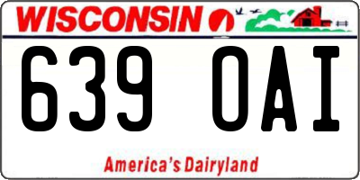 WI license plate 639OAI