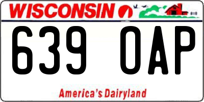 WI license plate 639OAP