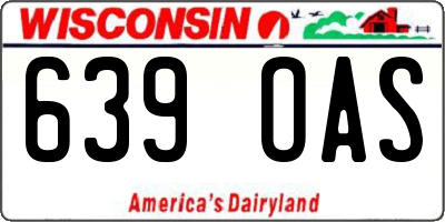WI license plate 639OAS