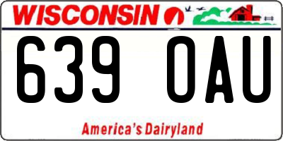 WI license plate 639OAU