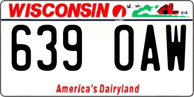 WI license plate 639OAW