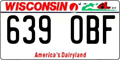 WI license plate 639OBF
