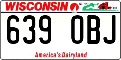 WI license plate 639OBJ