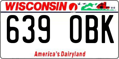 WI license plate 639OBK