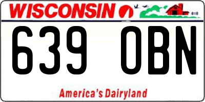 WI license plate 639OBN