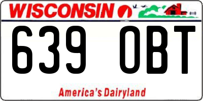WI license plate 639OBT
