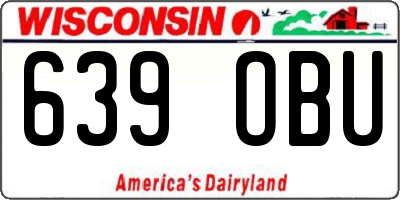 WI license plate 639OBU