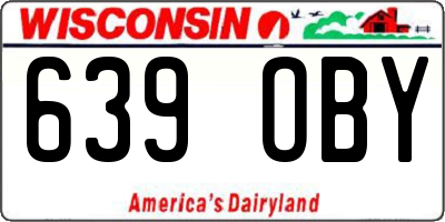 WI license plate 639OBY