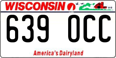 WI license plate 639OCC